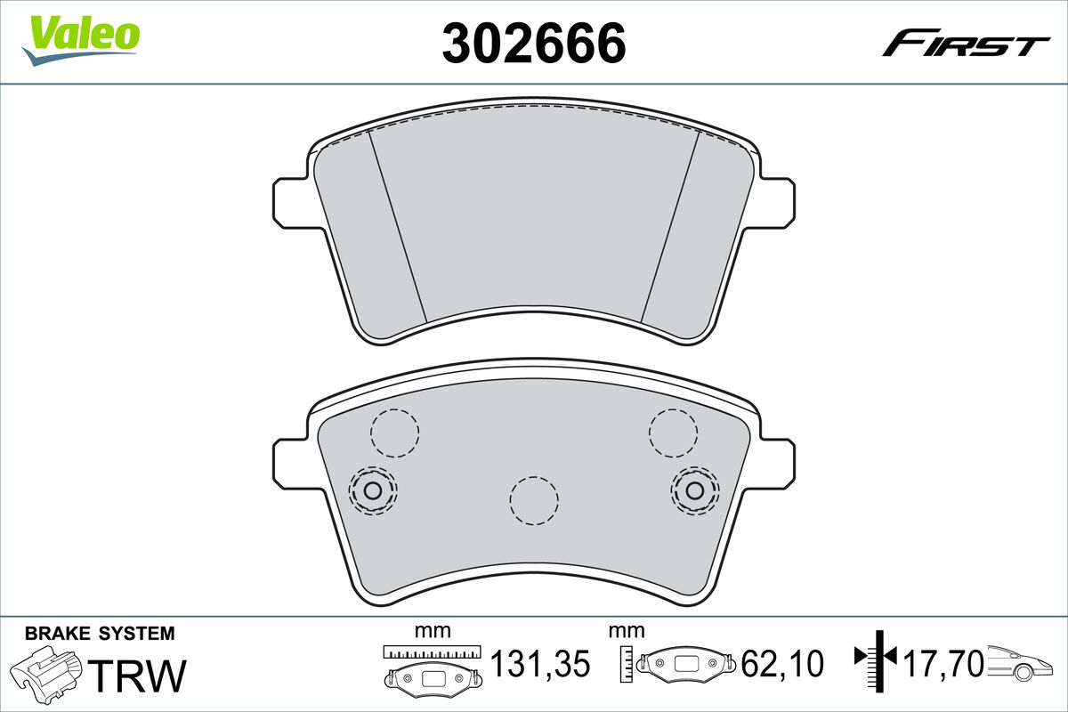 Set placute frana,frana disc 302666 VALEO